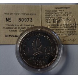 FRANCE - 100 FRANCS 1990 - TYPE ALBERVILLE 1992 - BOBSLEIGH - LUGE