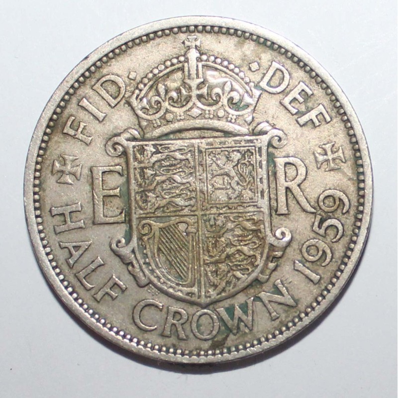 GRANDE BRETAGNE - KM 1296 - 1/2 CROWN 1959 - George VI