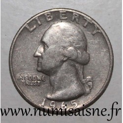 ETATS UNIS - KM A 164 a - 1/4 DOLLAR 1965 - Philadelphie - GEORGE WASHINGTON