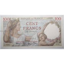 FAY 26/40 - 100 FRANCS SULLY - 07/11/1940 - Type 1939 - J.16283