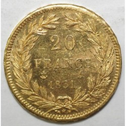 20 FRANCS 1831 A - LOUIS PHILIPPE Ier - OR TETE NUE - SUPERBE