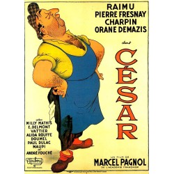 POSTCARD - 'CESAR' BY MARCEL PAGNOL - POSTER BY ALBERT DUBOUT - 1950