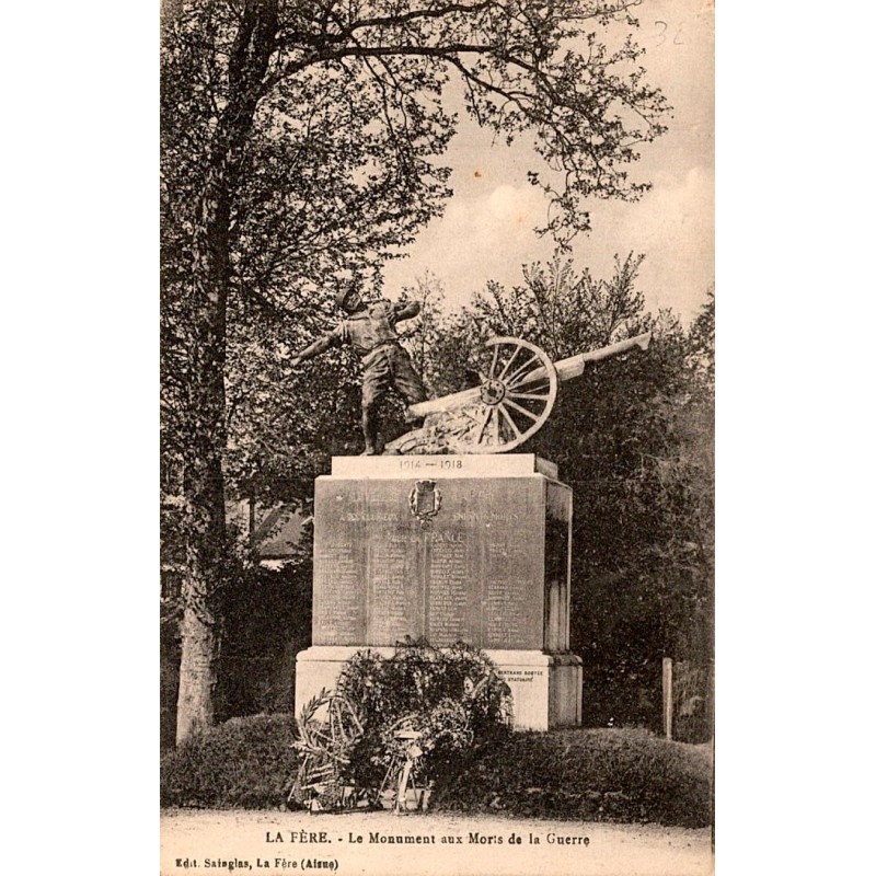 02800 - LA FERE - LE MONUMENT AUX MORTS